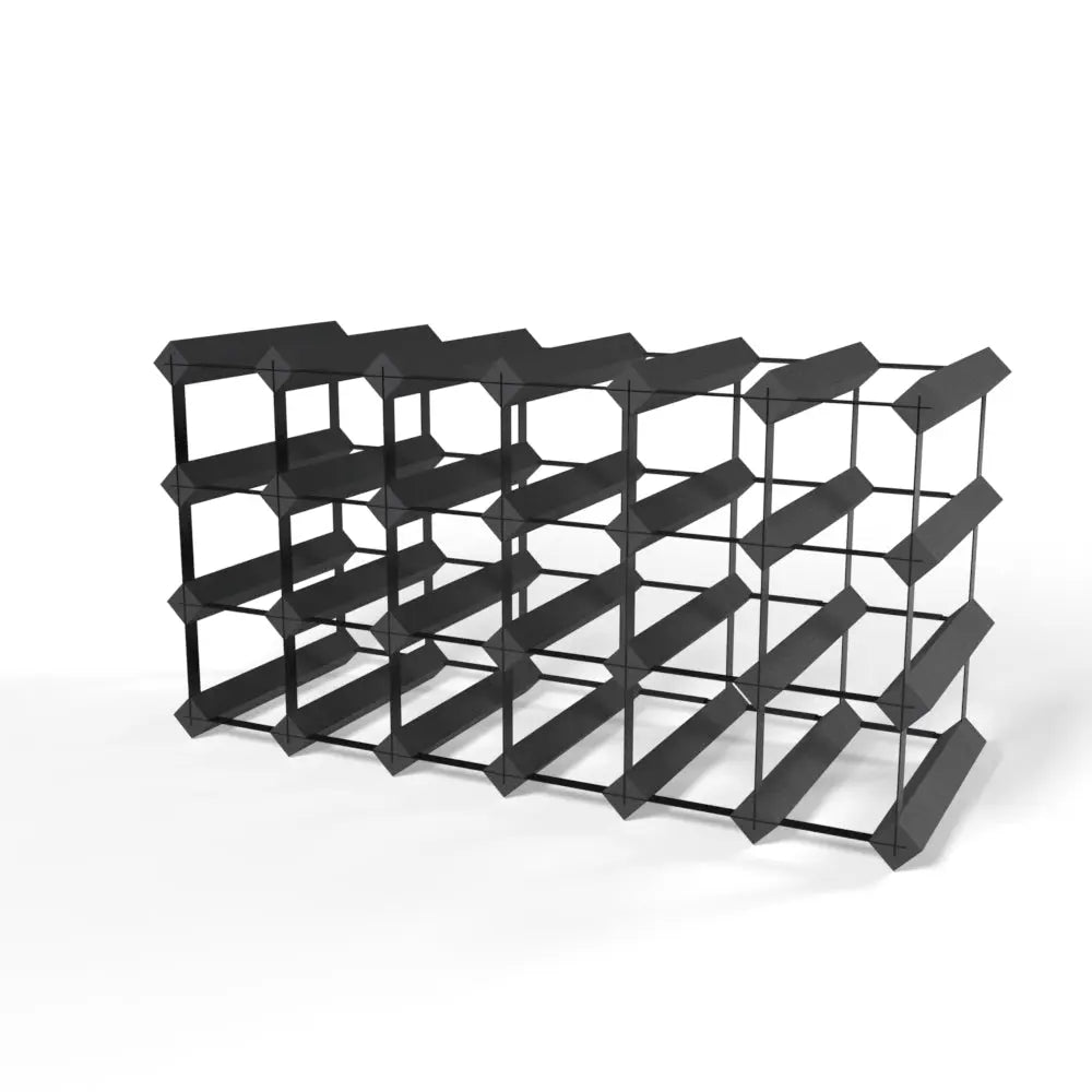 24 Bottles Classic Line Wine Rack Rich Black Cellar Wall