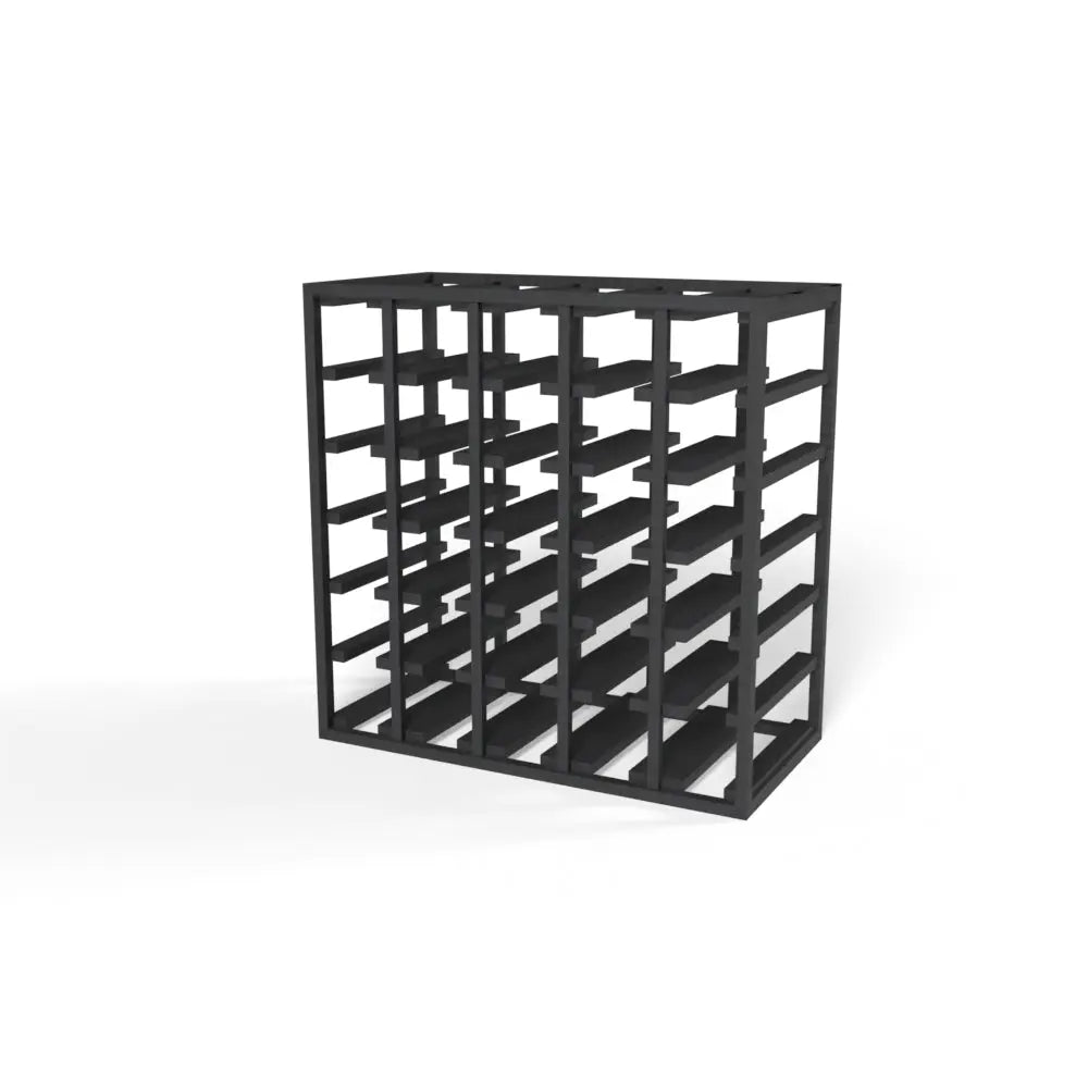 30 Bottles Cube Wine Rack Rich Black Cellar Wall