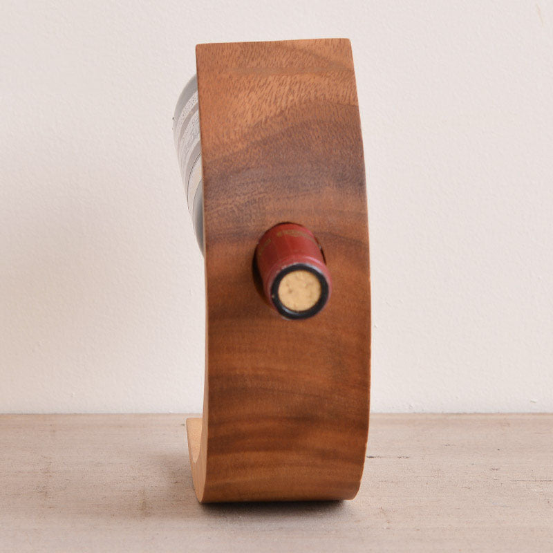 Balanced Wooden Wine Bottle Holder Cellar Wall