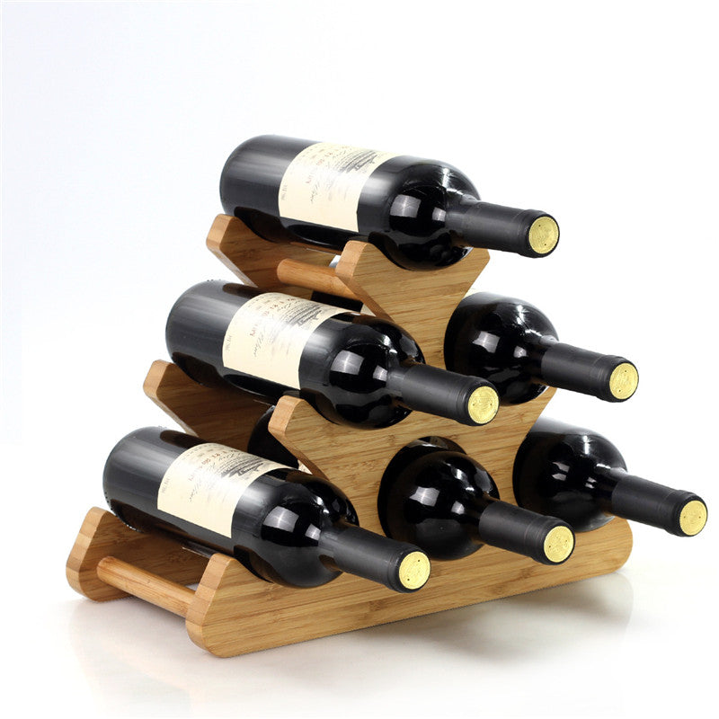 Bamboo wood wine rack WoodenM Cellar Wall