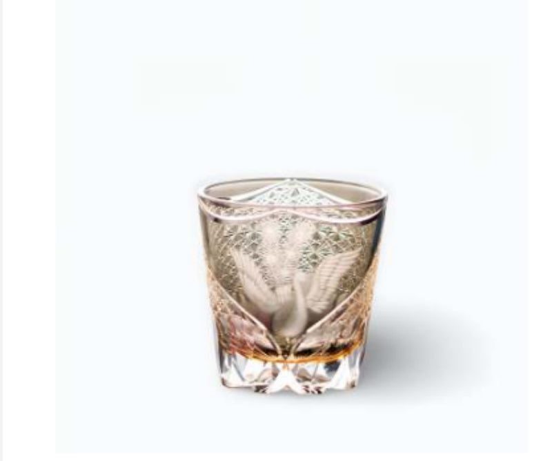 Crystal Glasses Light Luxury Whiskey Shot Glass Personality - Three Sets Of Blue Tactfully-Grey Xuan Feng- Cellar Wall- 95775564