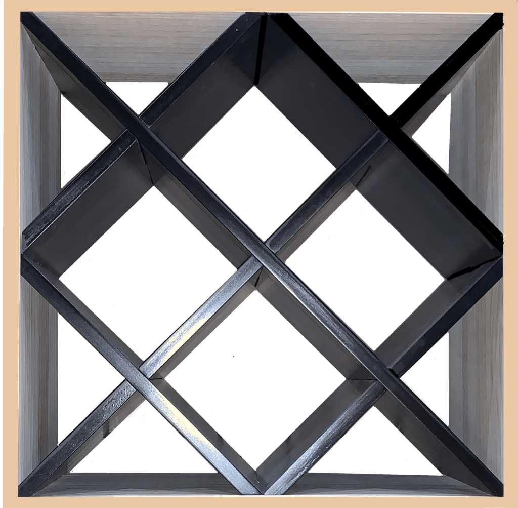 Diamond Cube 30 Bottles Wine Rack Cellar Wall