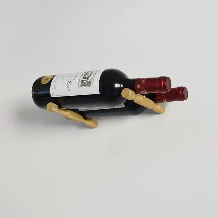 Double Bottle Wine Peg Gold Cellar Wall