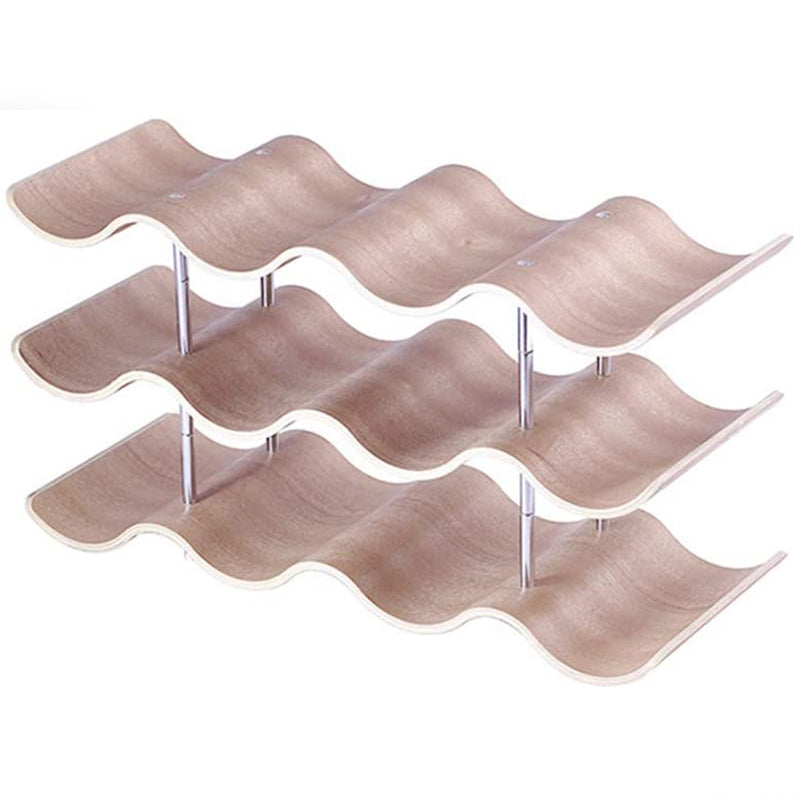 Elegant Wave Styled Display Wine Holder Cellar Wall