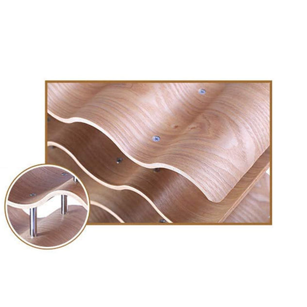 Elegant Wave Styled Display Wine Holder Cellar Wall