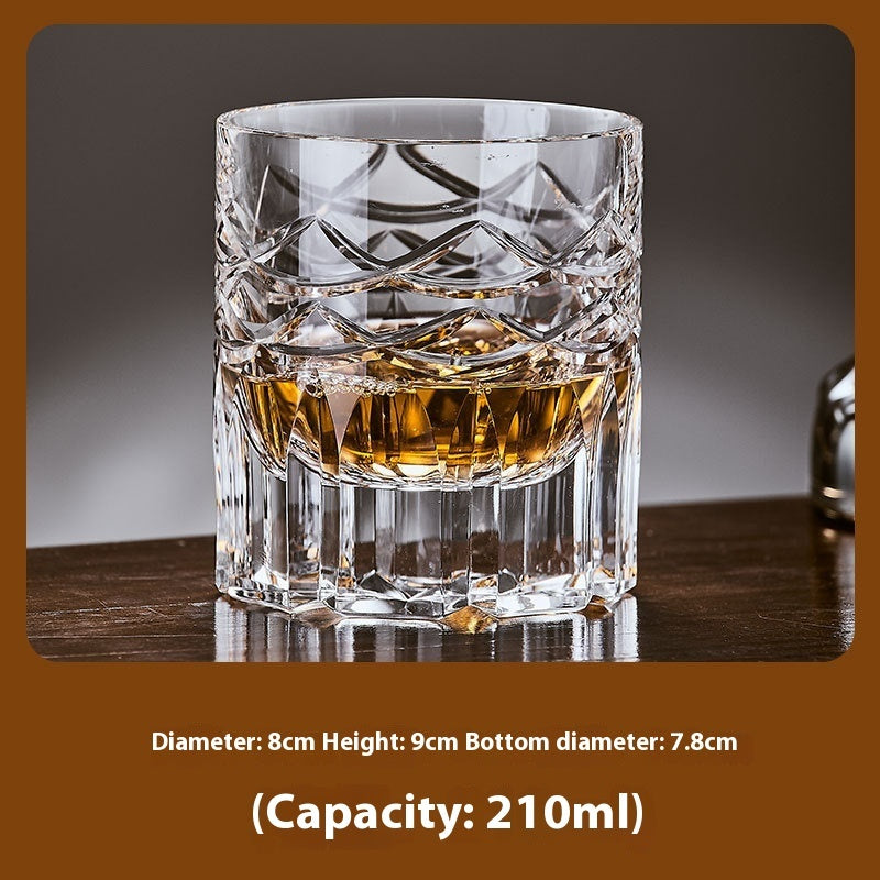 Hand Carved Whiskey Crystal Glasses - K9 Crystal Asterism Cup-K9 Crystal Star Cup-K9 Crystal Scattered Cup-K9 Crystal Star Flow Cup-K9 Crystal Mi Grid Cup- Cellar Wall- 94312655