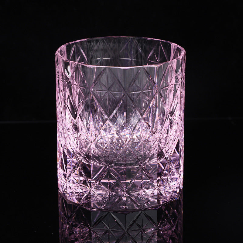 Lead-free Crystal Glasses Foreign Wine Whiskey Shot Glass - Purple-Pink- Cellar Wall- 42898962