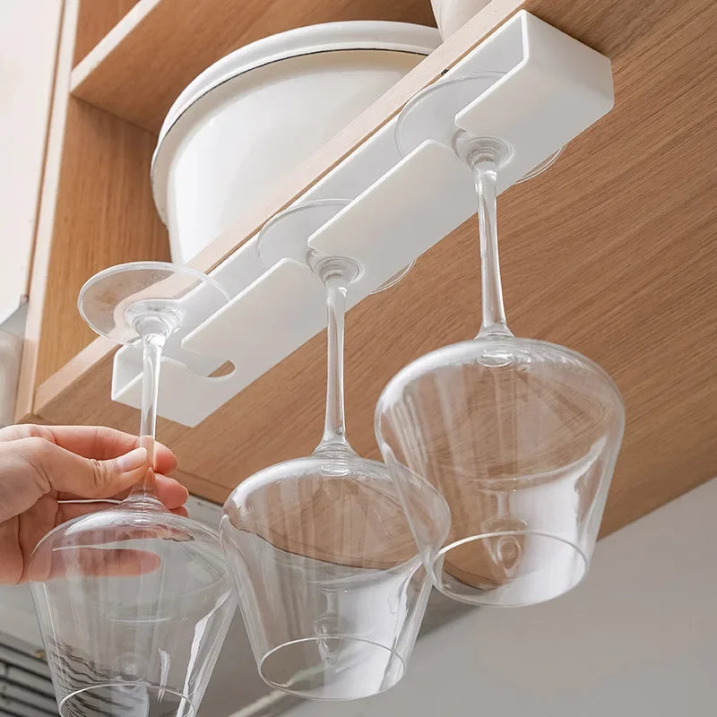 Under Cabinet Wine Glass Rack System  Cellar Wall