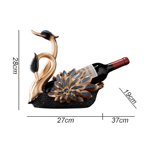 Swan Decorative Wine Holder - Copper-Silver- Cellar Wall- 44465838