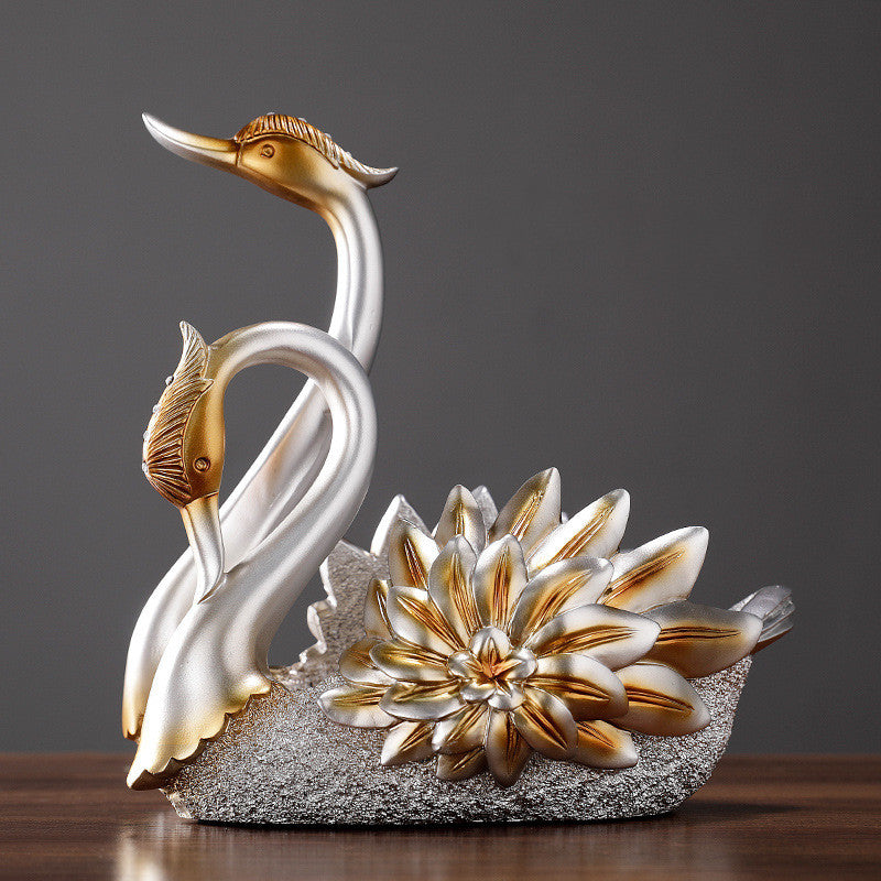 Swan Wine Rack Decoration Living Room Wine Rack Decoration Wine Cabinet Silver Cellar Wall