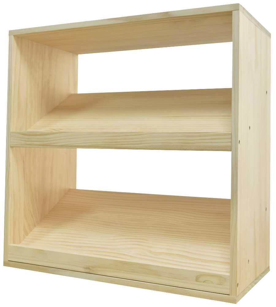 14 Bottles Display Wine Rack - Natural Pine-Rich Black-Mahogany-Interior Natural Pine- Cellar Wall- 92200562