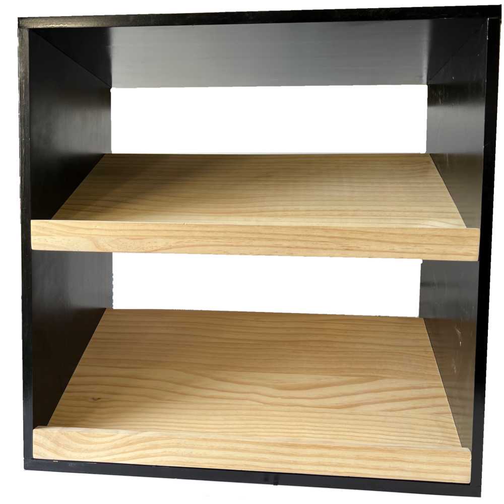 14 Bottles Display Wine Rack - Natural Pine-Rich Black-Mahogany-Interior Natural Pine- Cellar Wall- 77242757