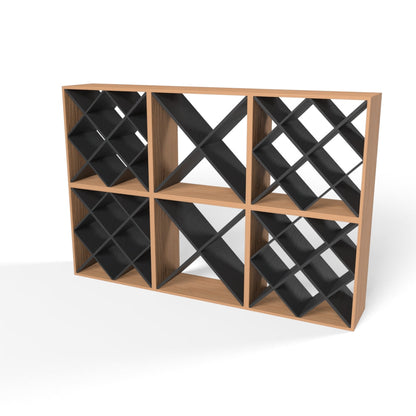 200 Bottles Diamond Wine Rack Set InteriorRichBlack Cellar Wall