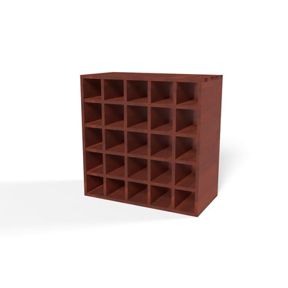 25 Bottles Cube Wine Rack - Natural Pine-Rich Black-Mahogany- Cellar Wall- 82296672