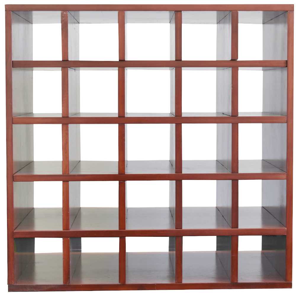25 Bottles Cube Wine Rack - Natural Pine-Rich Black-Mahogany- Cellar Wall- 22144242