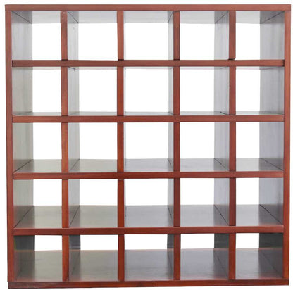 25 Bottles Cube Wine Rack - Natural Pine-Rich Black-Mahogany- Cellar Wall- 22144242