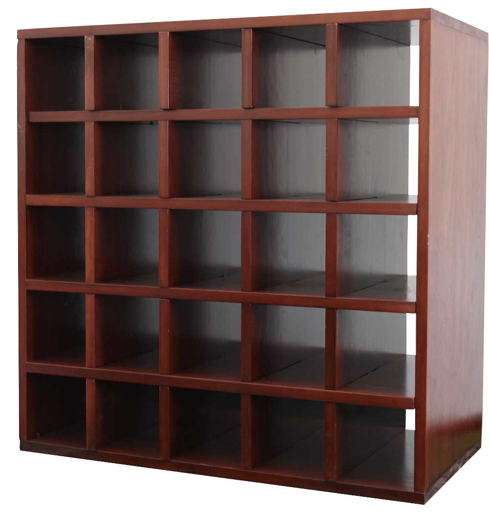 25 Bottles Cube Wine Rack Mahogany Cellar Wall