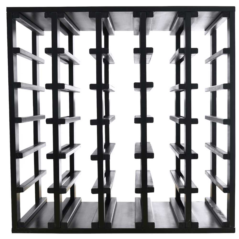 30 Bottles Cube Wine Rack - Natural Pine-Rich Black-Mahogany- Cellar Wall- 27549352
