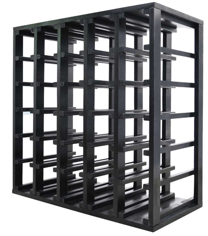 30 Bottles Cube Wine Rack - Natural Pine-Rich Black-Mahogany- Cellar Wall- 93074471