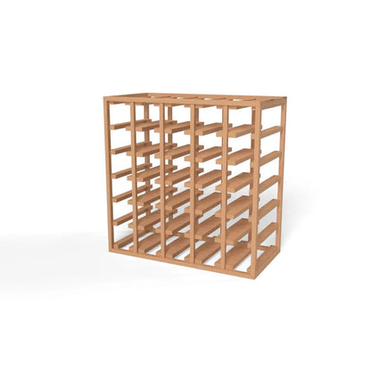 30 Bottles Cube Wine Rack - Natural Pine-Rich Black-Mahogany- Cellar Wall- 26714825