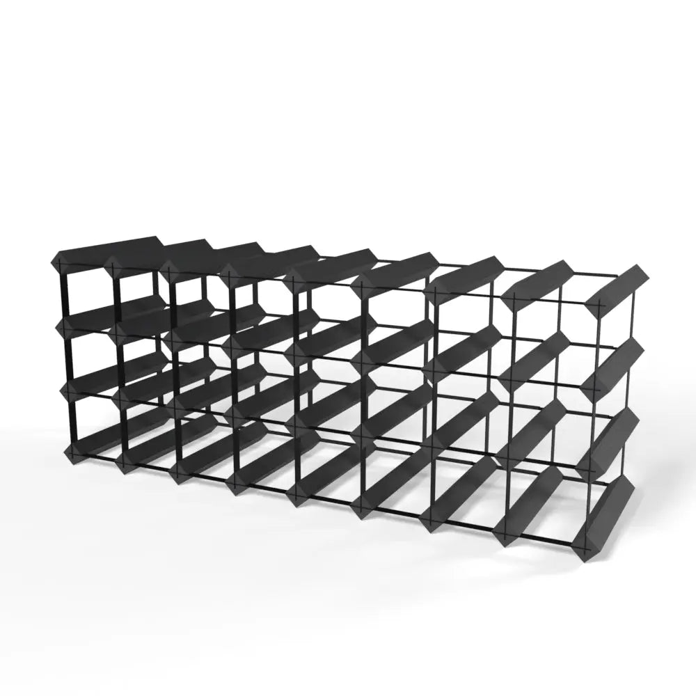 32 Bottles Classic Line Wine Rack - Natural Pine-Rich Black-Rustic-Mahogany Brown- Cellar Wall- 16148045