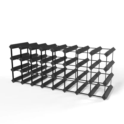 32 Bottles Classic Line Wine Rack - Natural Pine-Rich Black-Rustic-Mahogany Brown- Cellar Wall- 16148045