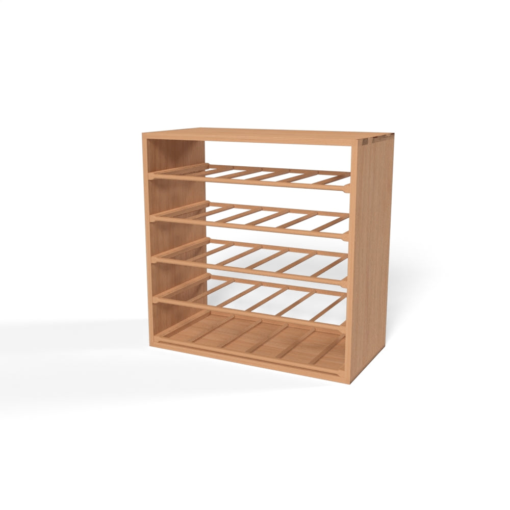 36 Bottles Shelves Wine Rack Cube - Natural Pine-Interior Natural Pine- Cellar Wall- 95407403