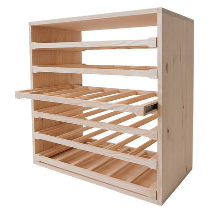 36 Bottles Shelves Wine Rack Cube - Natural Pine-Interior Natural Pine- Cellar Wall- 72142266