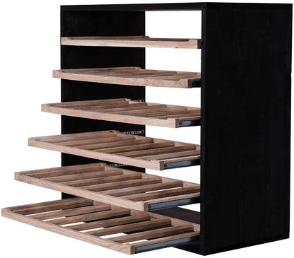 36 Bottles Shelves Wine Rack Cube - Natural Pine-Interior Natural Pine- Cellar Wall- 344188