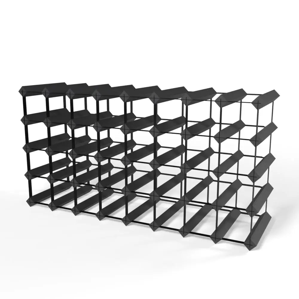 40 Bottles Classic Line Wine Rack - Natural Pine-Rich Black-Rustic-Mahogany Brown- Cellar Wall- 15811248