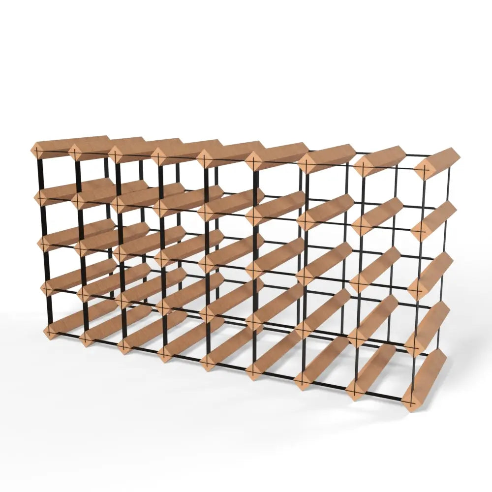 40 Bottles Classic Line Wine Rack - Natural Pine-Rich Black-Rustic-Mahogany Brown- Cellar Wall- 60350357