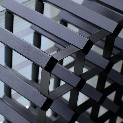 40 Bottles Classic Line Wine Rack - Natural Pine-Rich Black-Rustic-Mahogany Brown- Cellar Wall- 3905702