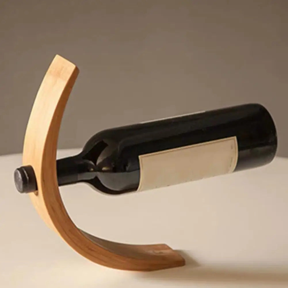 Balanced Wooden Wine Bottle Holder - Default Title- Cellar Wall- 27606654