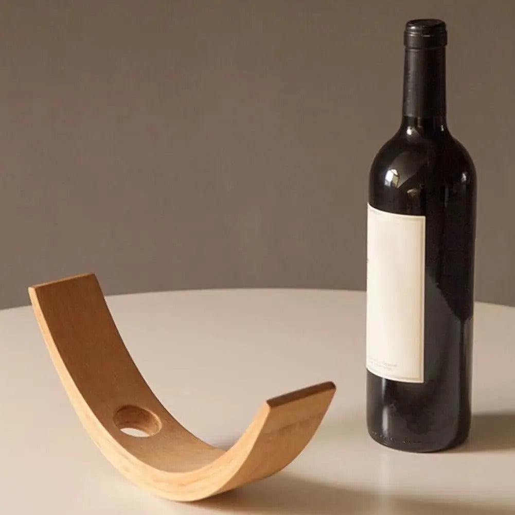 Balanced Wooden Wine Bottle Holder - Default Title- Cellar Wall- 89565730