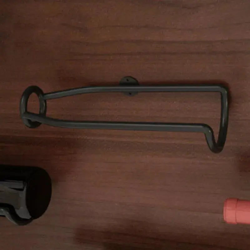 Bottle Shaped Wall Mounted Wine Holder - Black-Brown-Gold- Cellar Wall- 96600546