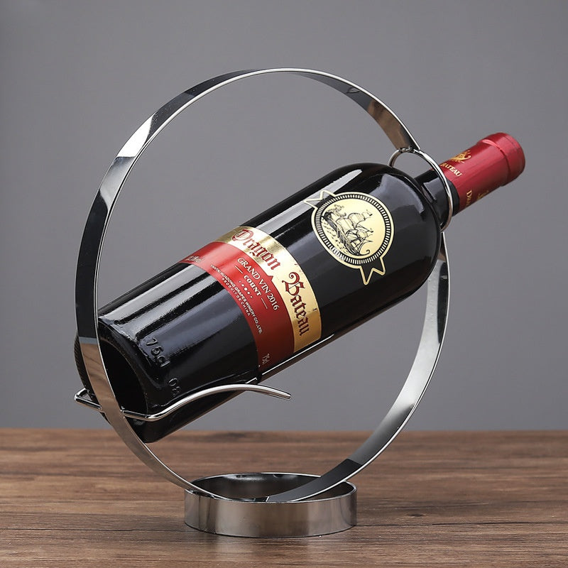Circular Metal Wine Display Stand - Gold-Black-Bronze-Silver- Cellar Wall- 52207612