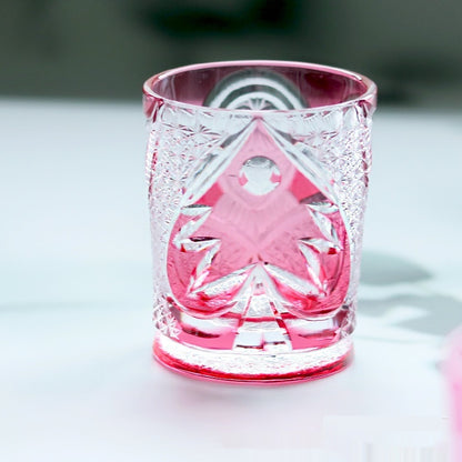 Crystal Glasses Hand Carved Golden Red Owl - Golden Red Owl- Cellar Wall- 25678866