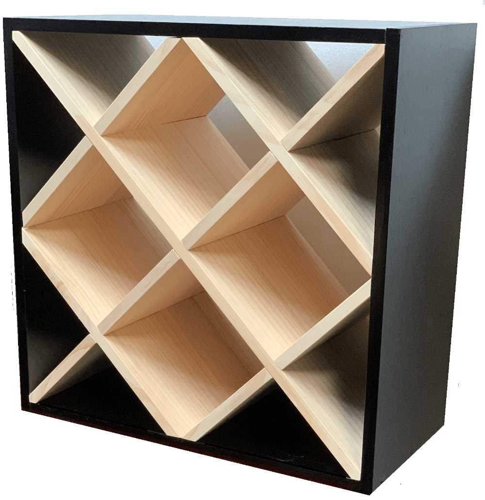 Diamond Cube 30 Bottles Wine Rack InteriorNaturalPine Cellar Wall