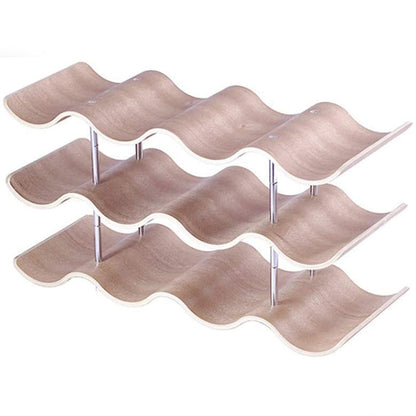 Elegant Wave Styled Display Wine Holder - Default Title- Cellar Wall- 69684064