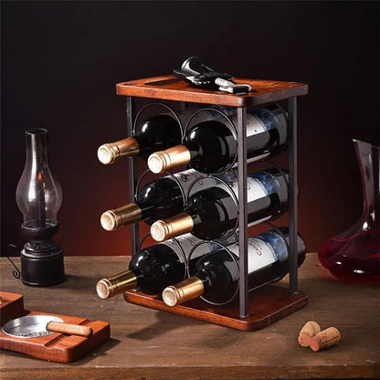 Elegant Wine and Glass Storage Rack - Hangable Cup-Bottles Only- Cellar Wall- 51622