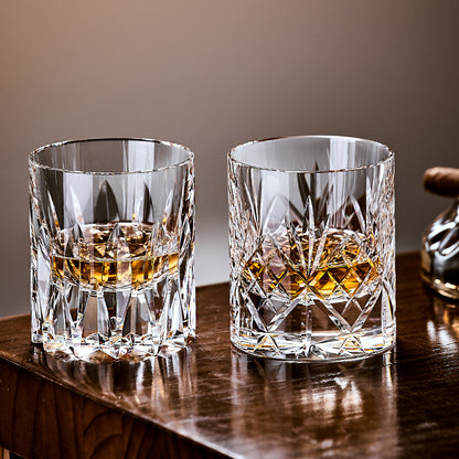 Hand Carved Whiskey Crystal Glasses - K9 Crystal Asterism Cup-K9 Crystal Star Cup-K9 Crystal Scattered Cup-K9 Crystal Star Flow Cup-K9 Crystal Mi Grid Cup- Cellar Wall- 98379461