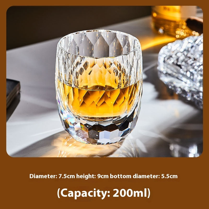 Hand Carved Whiskey Crystal Glasses - K9 Crystal Asterism Cup-K9 Crystal Star Cup-K9 Crystal Scattered Cup-K9 Crystal Star Flow Cup-K9 Crystal Mi Grid Cup- Cellar Wall- 62363270