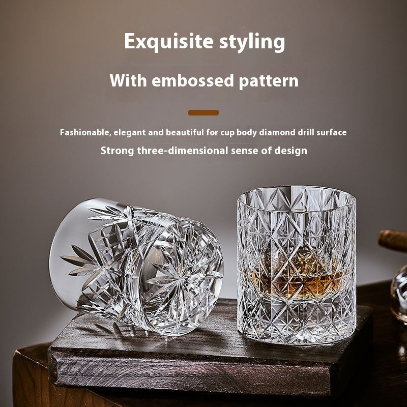 Hand Carved Whiskey Crystal Glasses - K9 Crystal Asterism Cup-K9 Crystal Star Cup-K9 Crystal Scattered Cup-K9 Crystal Star Flow Cup-K9 Crystal Mi Grid Cup- Cellar Wall- 74777000