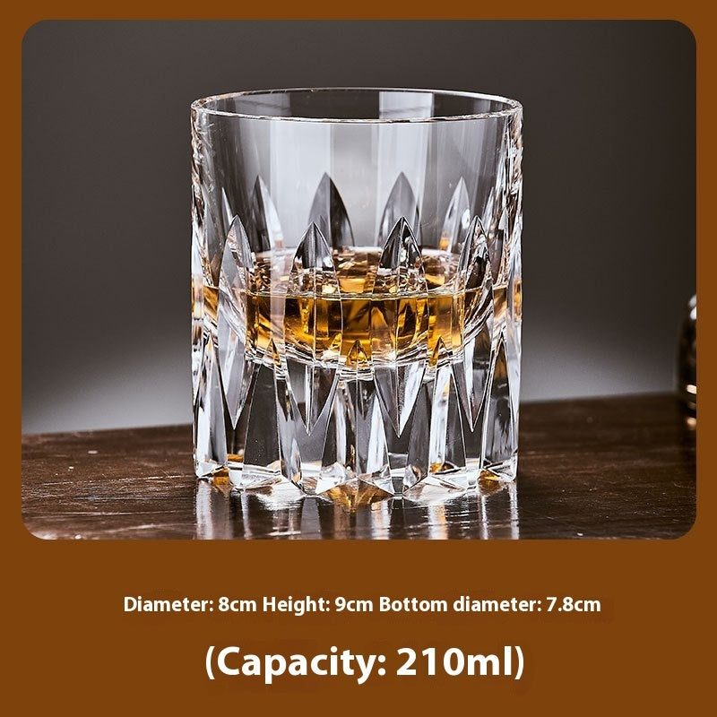 Hand Carved Whiskey Crystal Glasses - K9 Crystal Asterism Cup-K9 Crystal Star Cup-K9 Crystal Scattered Cup-K9 Crystal Star Flow Cup-K9 Crystal Mi Grid Cup- Cellar Wall- 93771598