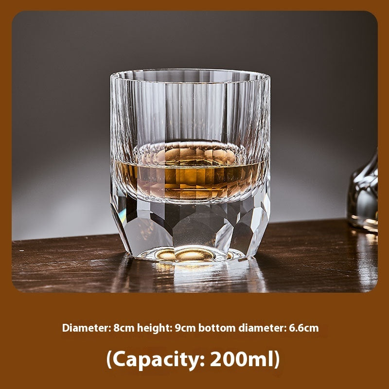 Hand Carved Whiskey Crystal Glasses - K9 Crystal Asterism Cup-K9 Crystal Star Cup-K9 Crystal Scattered Cup-K9 Crystal Star Flow Cup-K9 Crystal Mi Grid Cup- Cellar Wall- 9349942