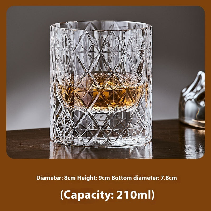 Hand Carved Whiskey Crystal Glasses - K9 Crystal Asterism Cup-K9 Crystal Star Cup-K9 Crystal Scattered Cup-K9 Crystal Star Flow Cup-K9 Crystal Mi Grid Cup- Cellar Wall- 32666520