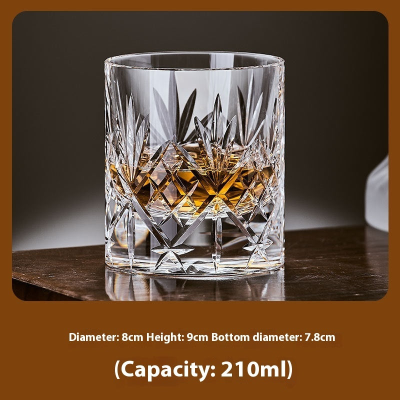 Hand Carved Whiskey Crystal Glasses - K9 Crystal Asterism Cup-K9 Crystal Star Cup-K9 Crystal Scattered Cup-K9 Crystal Star Flow Cup-K9 Crystal Mi Grid Cup- Cellar Wall- 32656778