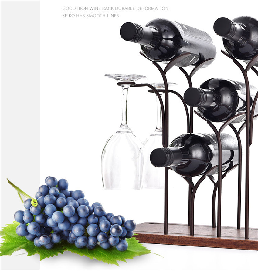 Iron Display Wine Rack - White-Bronze- Cellar Wall- 28572481