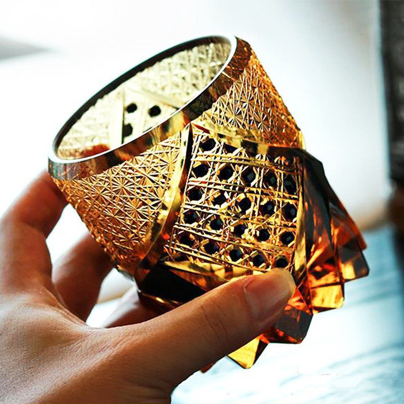 Japanese Fashion Crystal Glass Whiskey Glasses - Black- Cellar Wall- 3894833