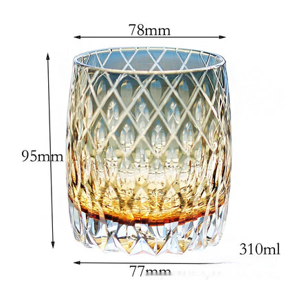 Japanese-style Crystal Glasses Carved Whiskey High-grade - Gray Lei Guang-Gray Far Thunder-Romantic-Gray Mist- Cellar Wall- 64359962